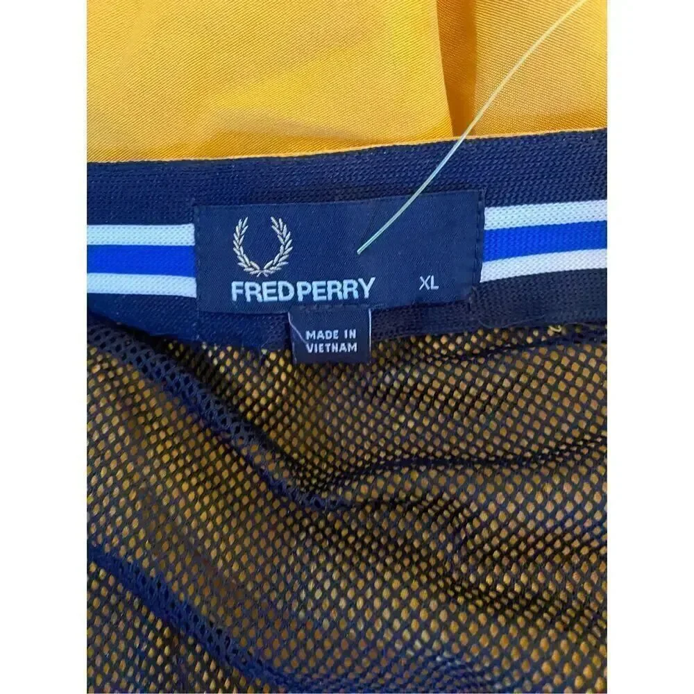 Fred Perry, men’s mustard, flat front sportswear, swimwear, size XL